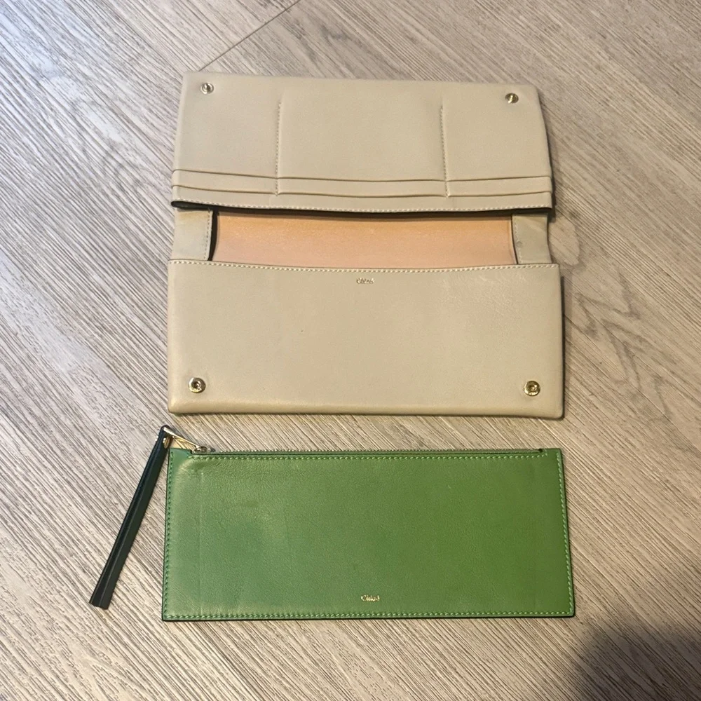 Chic Chloe Cream and Green Women's Bag